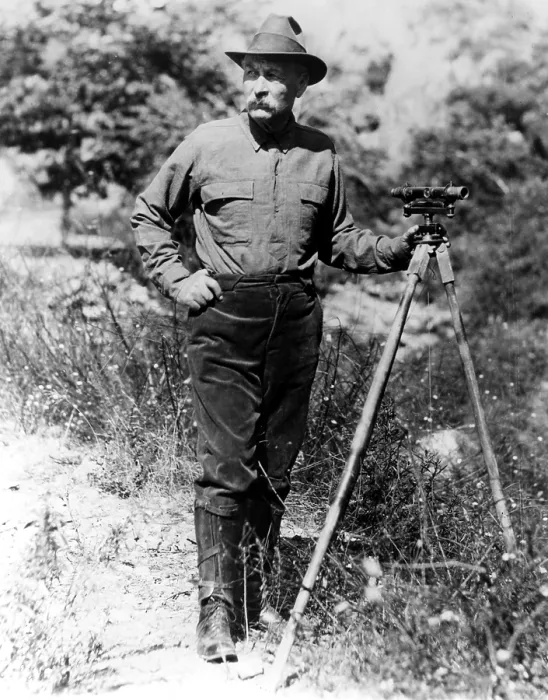 Framed Print : William Mulholland, (1855-1935) Hydraulic engineer created the water system for Los Angeles. Courtesy: CSU Archives  /  Everett Collection