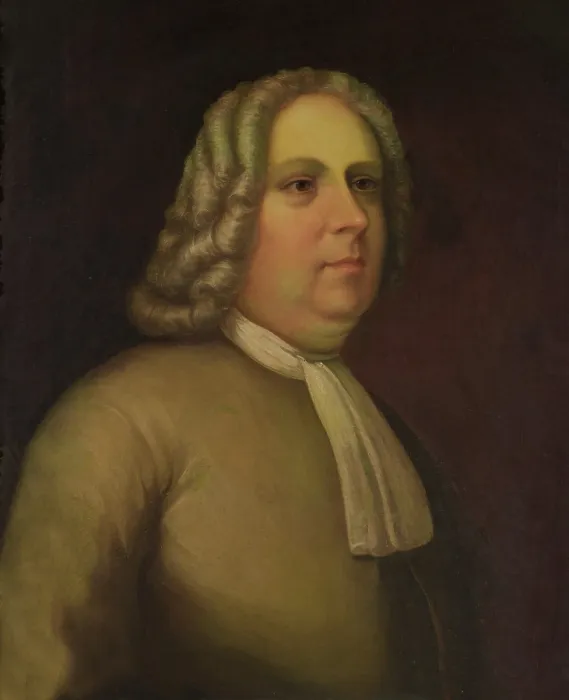 Framed Print : WILLIAM PENN, by James Reid Lamin, ca. 1844, oil on canvas is a posthumous portrait of Quaker leader William Penn
