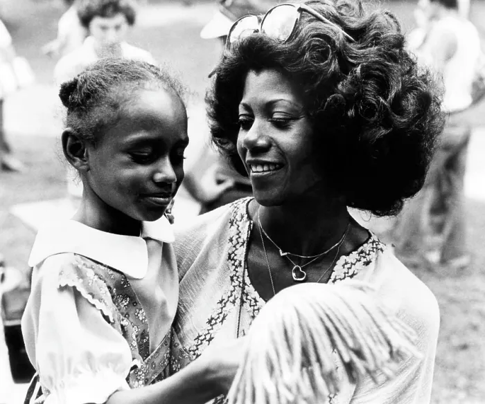 Framed Print : WILMA, Piper Carter, Wilma Rudolph, on set, 1977. Courtesy: CSU Archives / Everett Collection