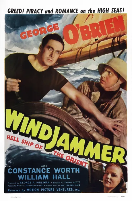 Framed Print : WINDJAMMER, poster art, l-r: George O'Brien, Gavin Gordon, Constance Worth, 1937 Framed Print : WINDJAMMER, poster art, l-r: George O'Brien, Gavin Gordon, Constance Worth, 1937