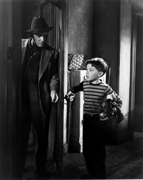 Framed Print : THE WINDOW, from left, Arthur Kennedy, Bobby Driscoll, 1949
