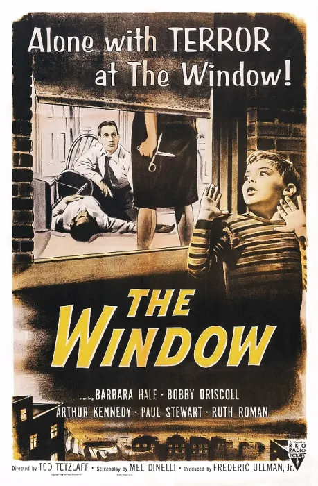Framed Print : THE WINDOW, US poster art, back: Paul Stewart; front: Bobby Driscoll, 1949