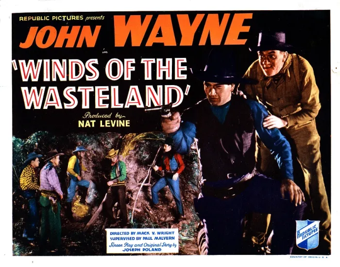 Framed Print : WINDS OF THE WASTELAND, from left, John Wayne, Lew Kelly, 1936