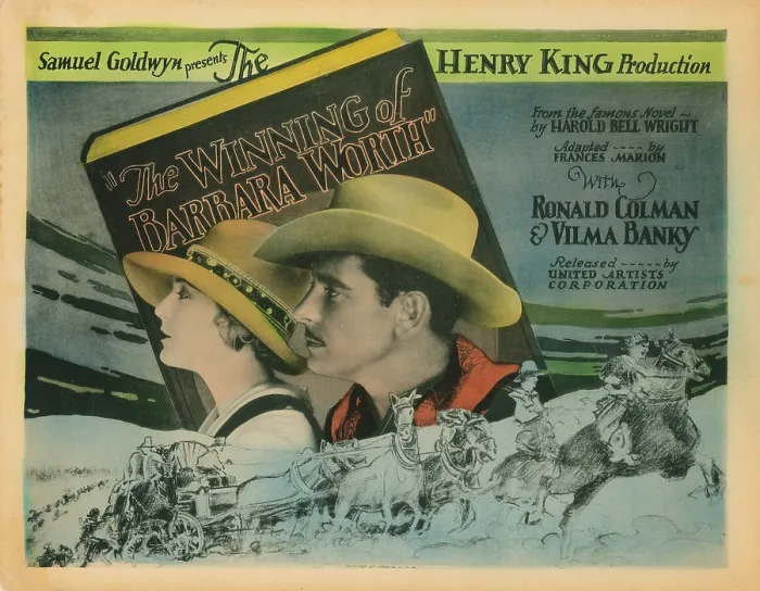 Framed Print : THE WINNING OF BARBARA WORTH, title card, from left: Vilma Banky, Ronald Colman, 1926 Framed Print : THE WINNING OF BARBARA WORTH, title card, from left: Vilma Banky, Ronald Colman, 1926