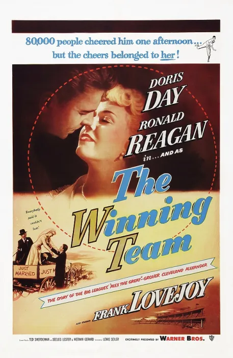 Framed Print : THE WINNING TEAM, from left: Ronald Reagan, Doris Day, 1952
