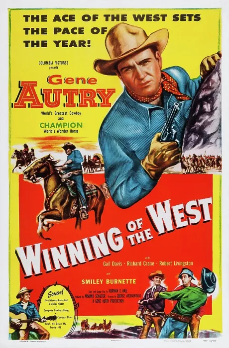 Framed Print : WINNING OF THE WEST, US poster, Gene Autry, 1953