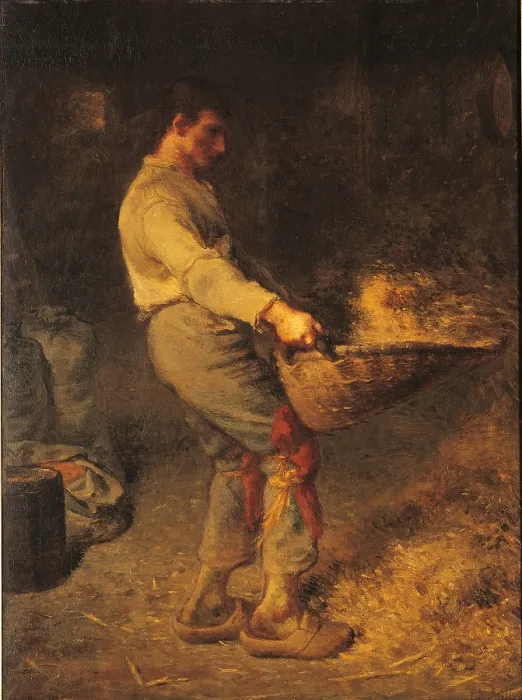 Framed Print : A Winnower, by Jean-Franois Millet, 1866 - 1868, 19th Century, oil on canvas, cm 79 x 58 - France, Ile de France, Paris, Muse dOrsay, RF1874. All Framed Print : A Winnower, by Jean-Franois Millet, 1866 - 1868, 19th Century, oil on canvas, cm 79 x 58 - France, Ile de France, Paris, Muse dOrsay, RF1874. All