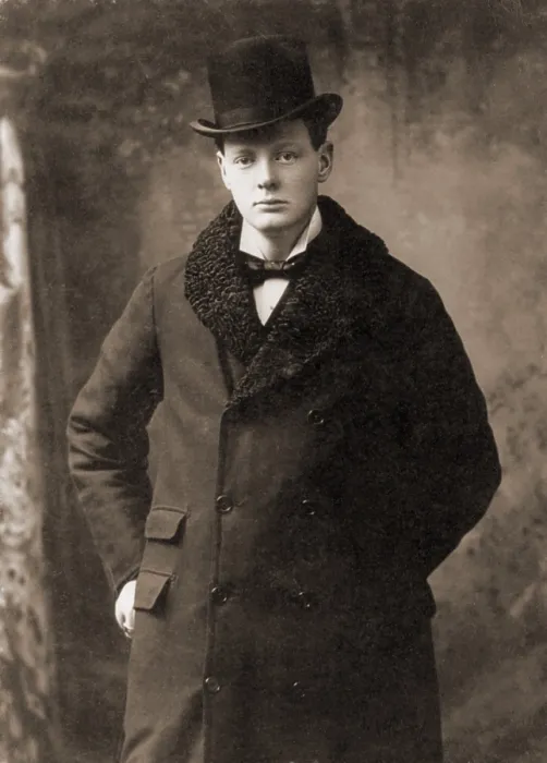 Framed Print : Winston Churchill (1874-1965) in 1900, during a visit to Boston, USA