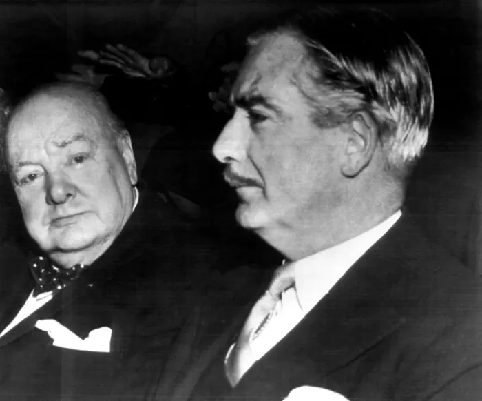 Framed Print : Winston Churchill and British Prime Minister Anthony Eden. ca.1952. Courtesy: CSU Archives / Everett Collection
