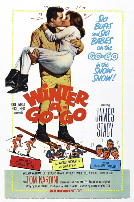 Framed Print : WINTER A-GO-GO, top: James Stacy, bottom center: The Nooney Rickett 4, bottom right: The Reflections on poster art, 1965