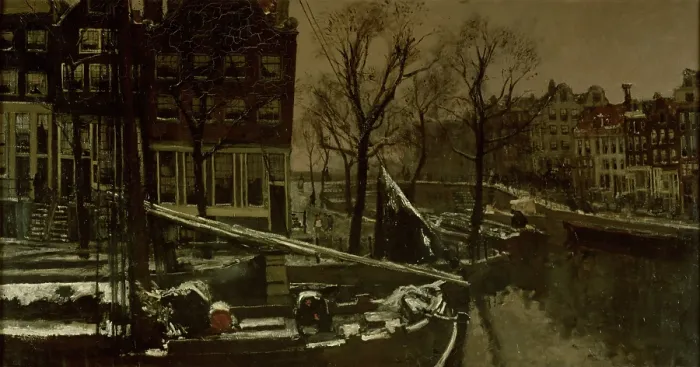 Framed Print : Winter in Amsterdam, by George Hendrik Breitner, c. 1900-01, Dutch painting, oil on canvas Framed Print : Winter in Amsterdam, by George Hendrik Breitner, c. 1900-01, Dutch painting, oil on canvas