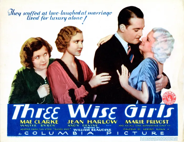 Framed Print : THREE WISE GIRLS, US lobbycard, Marie Prevost, Mae Clarke, Walter Byron, Jean Harlow, 1932 Framed Print : THREE WISE GIRLS, US lobbycard, Marie Prevost, Mae Clarke, Walter Byron, Jean Harlow, 1932