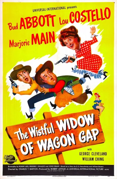 Framed Print : THE WISTFUL WIDOW OF WAGON GAP, US poster, from left: Bud Abbott, Lou Costello, Marjorie Main, 1947