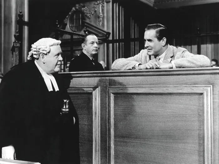 Framed Print : WITNESS FOR THE PROSECUTION, Charles Laughton, Tyrone Power, 1957 Framed Print : WITNESS FOR THE PROSECUTION, Charles Laughton, Tyrone Power, 1957