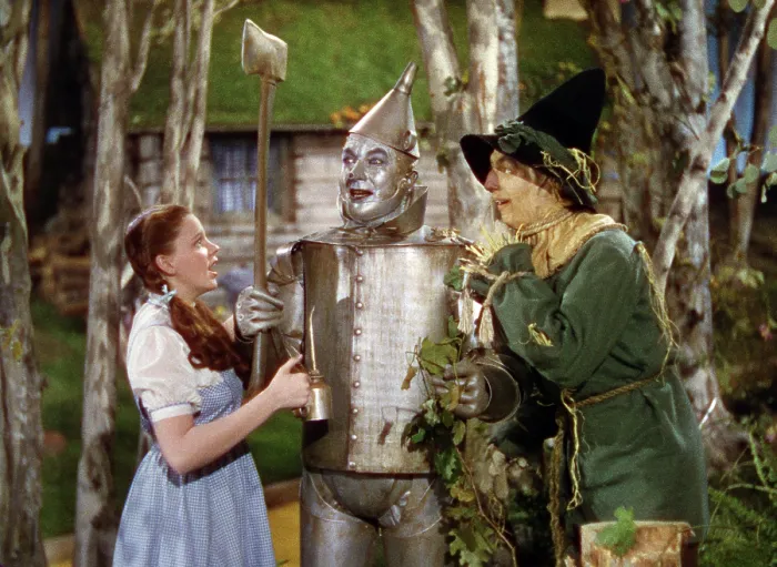 Framed Print : THE WIZARD OF OZ, from left: Judy Garland, Jack Haley, Ray Bolger, 1939