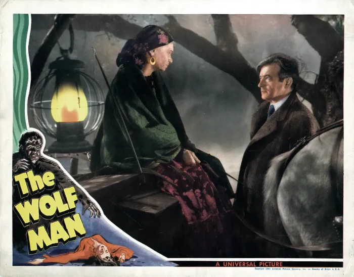 Framed Print : THE WOLF MAN, from left, Maria Ouspenskaya, Claude Rains, 1941