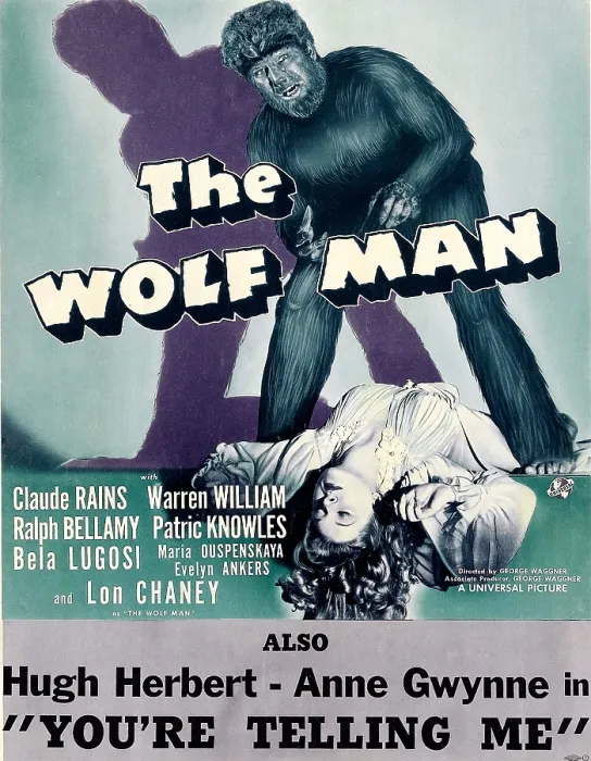 Framed Print : THE WOLF MAN, as the Wolf Man': Lon Chaney (aka Lon Chaney, Jr.'); the girl: Evelyn Ankers on a window card poster Framed Print : THE WOLF MAN, as the Wolf Man': Lon Chaney (aka Lon Chaney, Jr.'); the girl: Evelyn Ankers on a window card poster