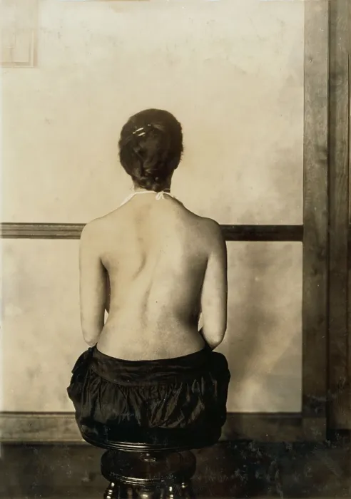 Framed Print : A woman in the correct sitting position, Boston, Massachusetts, photograph by Lewis Wickes Hine, January, 1917 Framed Print : A woman in the correct sitting position, Boston, Massachusetts, photograph by Lewis Wickes Hine, January, 1917