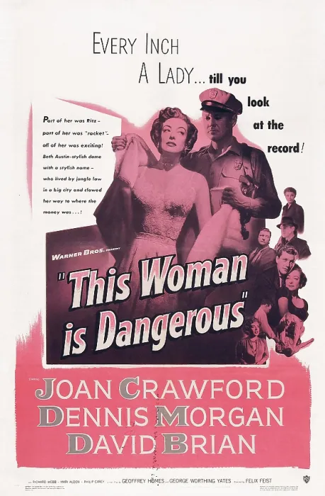 Framed Print : THIS WOMAN IS DANGEROUS, US poster, Joan Crawford, David Brian, 1952 Framed Print : THIS WOMAN IS DANGEROUS, US poster, Joan Crawford, David Brian, 1952