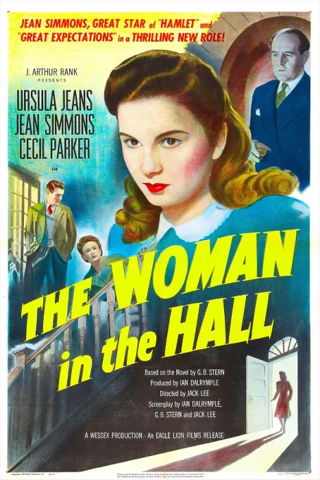 Framed Print : THE WOMAN IN THE HALL, British poster, from left: Nigel Buchanan, Ursula Jeans, Jean Simmons, Cecil Parker, 1947
