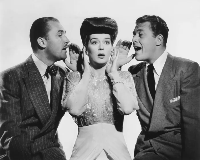 Framed Print : WHAT A WOMAN!, from left: Brian Aherne, Rosalind Russell, Willard Parker, 1943 Framed Print : WHAT A WOMAN!, from left: Brian Aherne, Rosalind Russell, Willard Parker, 1943