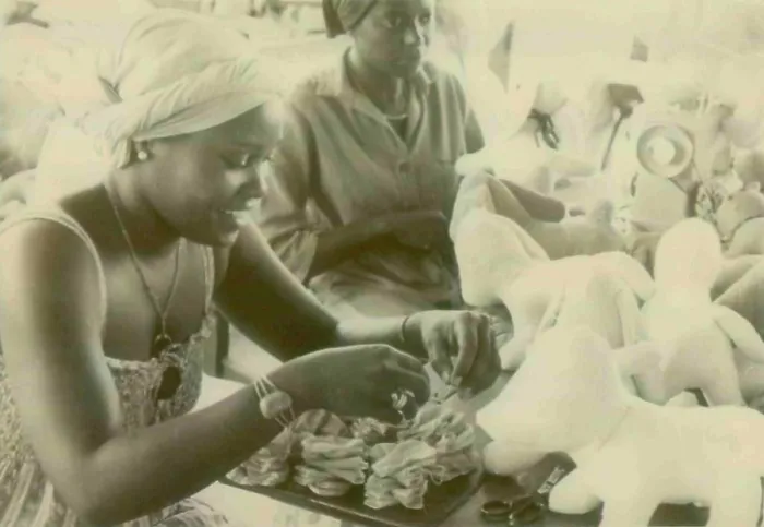 Framed Print : Woman making stuffed animals at the People's Temple Agricultural Project. Jonestown, Guyana. Nov. 1978 Framed Print : Woman making stuffed animals at the People's Temple Agricultural Project. Jonestown, Guyana. Nov. 1978