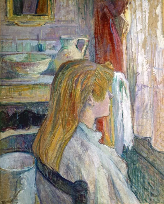 Framed Print : Woman sitting at a window, by Henri de Toulouse-Lautrec, 1893, 19th Century, oil on cardboard, 53 x 41 cm - France, Albi, Toulouse-Lautrec Museum. Whole artwork view Framed Print : Woman sitting at a window, by Henri de Toulouse-Lautrec, 1893, 19th Century, oil on cardboard, 53 x 41 cm - France, Albi, Toulouse-Lautrec Museum. Whole artwork view