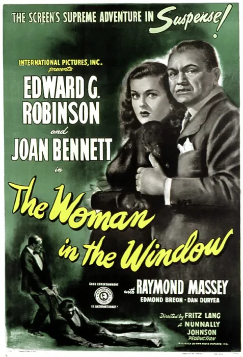 Framed Print : THE WOMAN IN THE WINDOW, Joan Bennett, Edward G. Robinson, 1944