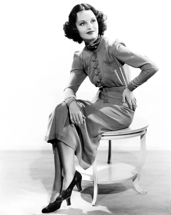 Framed Print : WOMAN-WISE, Rochelle Hudson, in a terra-cotta silk crepe dress, 1937. TM & Copyright 20th Century Fox Film Corp. All rights reserved / courtesy Everett Collection
