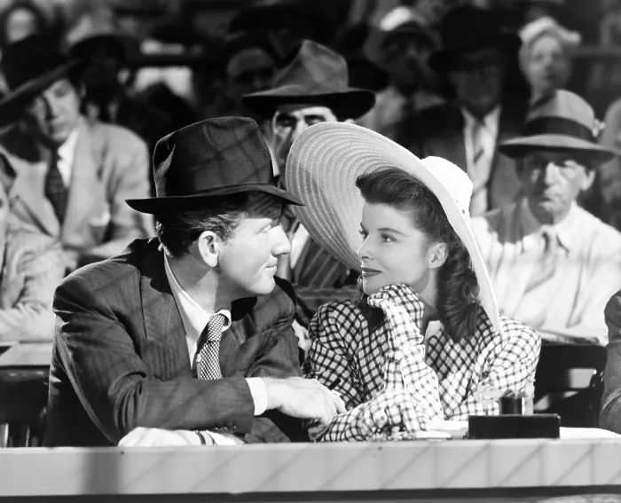 Framed Print : WOMAN OF THE YEAR, Spencer Tracy, Katharine Hepburn, 1942