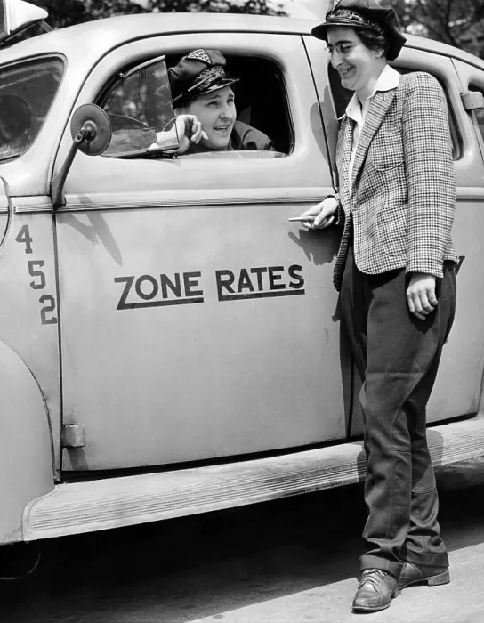 Framed Print : Women cab drivers in Milwaukee, Wisconsin. Even before the Pearl Harbor attacks, war work and defense preparedness were draining men from the work force. June 6, 1941 Framed Print : Women cab drivers in Milwaukee, Wisconsin. Even before the Pearl Harbor attacks, war work and defense preparedness were draining men from the work force. June 6, 1941