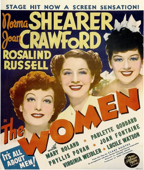 Framed Print : THE WOMEN, from left: Joan Crawford, Norma Shearer, Rosalind Russell, window card, 1939