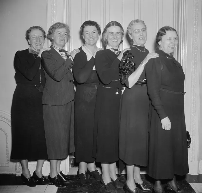 Framed Print : Women members of the 75th Congress. Left to right: Rep. Caroline O'Day of New York; Rep. Edith Nourse Rogers of Massachusetts; Rep. Mary T. Norton of New Jersey; Rep