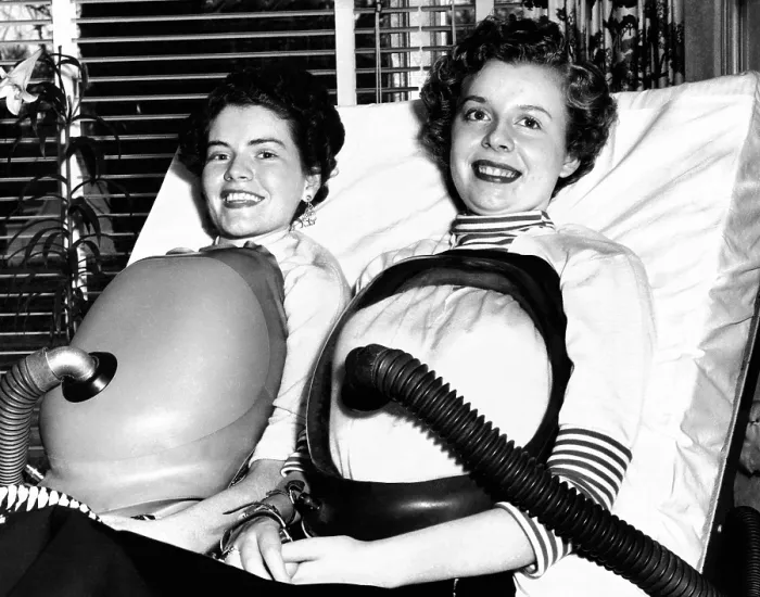 Framed Print : Two women polio victims using chest respirators that free them from the iron lung. Both were stricken in 1953. July 16, 1955. (CSU_ALPHA_1226) CSU Archives / Everett Collection Framed Print : Two women polio victims using chest respirators that free them from the iron lung. Both were stricken in 1953. July 16, 1955. (CSU_ALPHA_1226) CSU Archives / Everett Collection