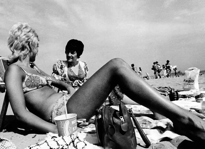 Framed Print : Women sunbathing on the beach in Santa Monica, California. August 1970. (CSU_ALPHA_1702) CSU Archives / Everett Collection