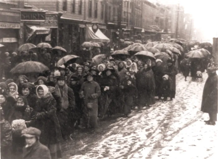 Framed Print : Women walking through snow and slush to the city hall to give Mayor Raymond a resolution demanding food for the needy. Newark, New Jersey, 1920 Framed Print : Women walking through snow and slush to the city hall to give Mayor Raymond a resolution demanding food for the needy. Newark, New Jersey, 1920