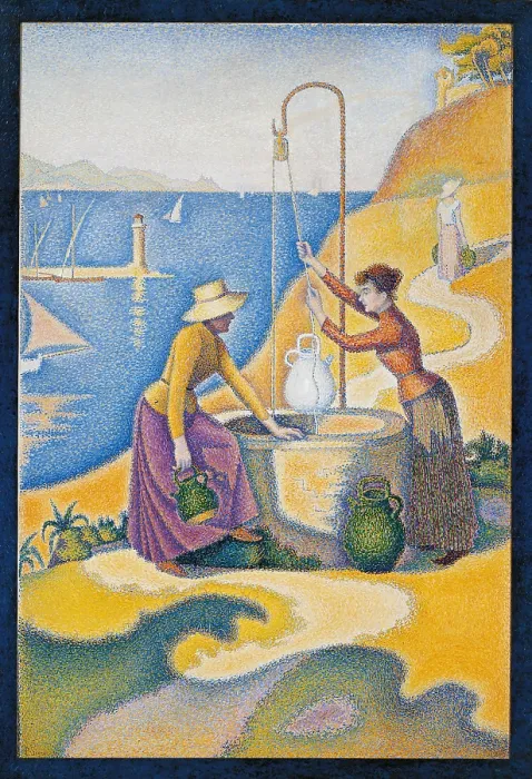 Framed Print : Women at the Well, by Paul Signac, 1892, 19th Century, oil on canvas, cm 195 x 131 - France, Ile de France, Paris, Muse dOrsay. All Framed Print : Women at the Well, by Paul Signac, 1892, 19th Century, oil on canvas, cm 195 x 131 - France, Ile de France, Paris, Muse dOrsay. All