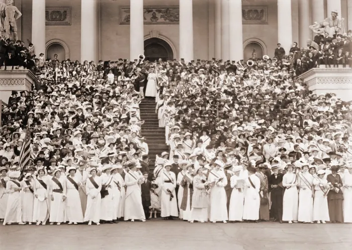 Framed Print : Women's Suffrage envoys from many states brought petitions to Congress