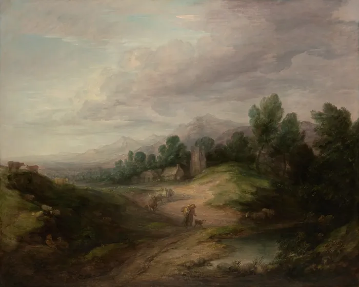 Framed Print : WOODED UPLAND LANDSCAPE, by Thomas Gainsborough, 1782, British painting, oil on canvas Framed Print : WOODED UPLAND LANDSCAPE, by Thomas Gainsborough, 1782, British painting, oil on canvas