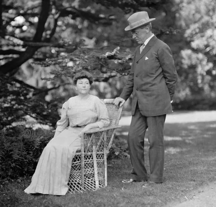Framed Print : Woodrow Wilson, and his first wife, Ellen, 1910. Wilson won a decisive victory when elected for governor of New Jersey