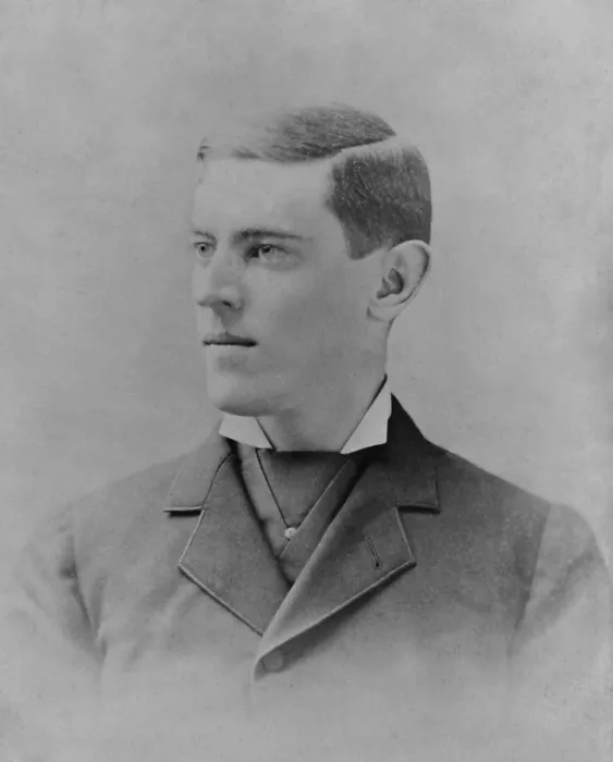 Framed Print : Woodrow Wilson as a young man, in the 1870s. In 1879 he graduated from Princeton University where he studied political philosophy and history (BSLOC_2016_11_1)