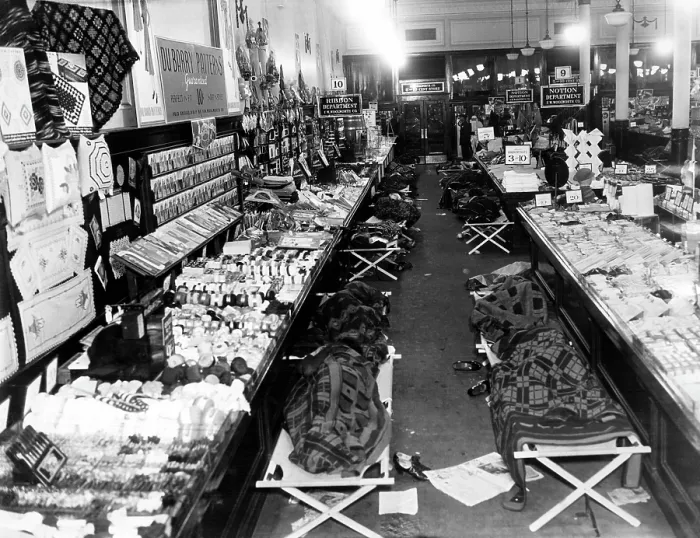 Framed Print : Woolworth's having a sit-down strike, 14th St, New York City, March 18, 1937. Courtesy: CSU Archives / Everett Collection Framed Print : Woolworth's having a sit-down strike, 14th St, New York City, March 18, 1937. Courtesy: CSU Archives / Everett Collection