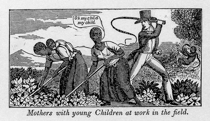 Framed Print : During work slave mothers had to leave their babies on the side of the field where they were exposed to insects, or even larger animals