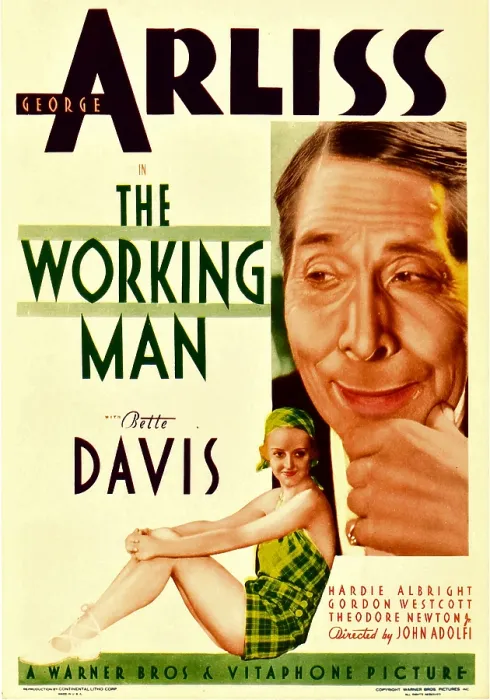 Framed Print : THE WORKING MAN, from top: George Arliss, Bette Davis on midget window card, 1933