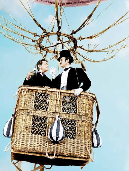 Framed Print : AROUND THE WORLD IN 80 DAYS, from left: Cantinflas, David Niven, 1956