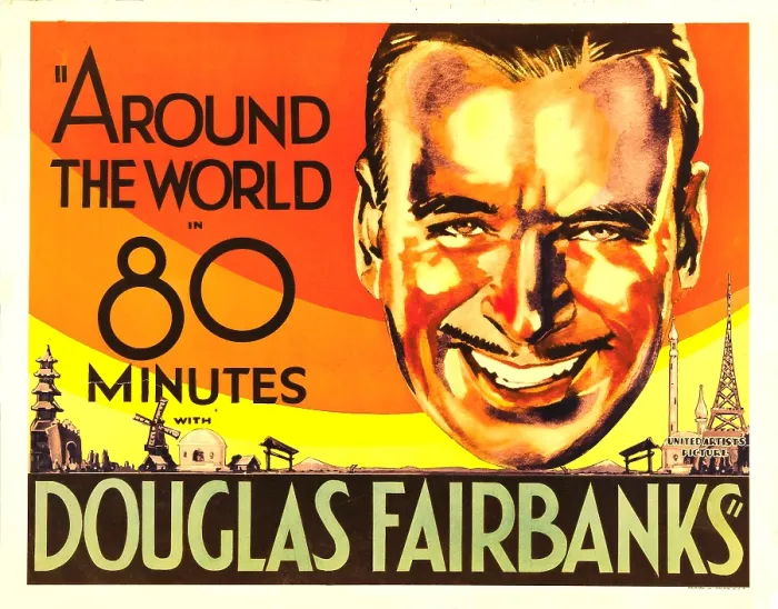 Framed Print : AROUND THE WORLD IN 80 MINUTES, Douglas Fairbanks, 1931 Framed Print : AROUND THE WORLD IN 80 MINUTES, Douglas Fairbanks, 1931