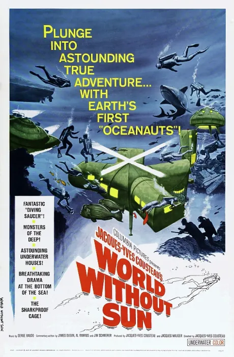 Framed Print : WORLD WITHOUT SUN, (aka LE MONDE SANS SOLEIL), US poster art, 1964