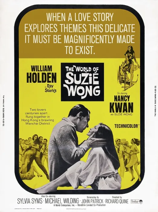 Framed Print : THE WORLD OF SUZIE WONG, US poster art, from left: William Holden, Nancy Kwan, 1960