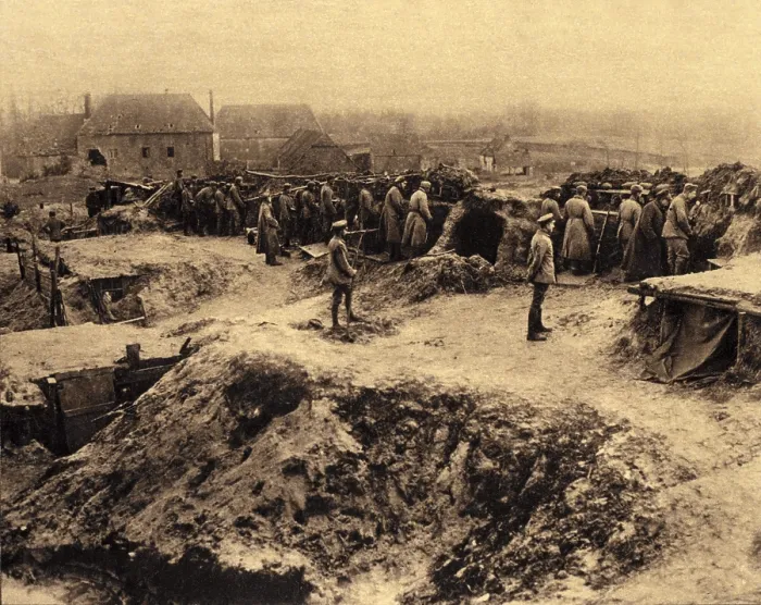Framed Print : World War 1. German outpost in the Hilly Region of Craonne, France, when the German advance toward Paris, resulted in the Third Battle of the Aisne. Ca. May 27, 1918