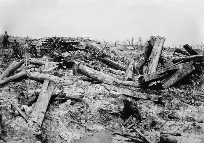 Framed Print : World War 1. German trenches churned by British artillery shells. Big guns and massive shells turned the battlefields into wastelands. Western Front, ca. 1915-18 Framed Print : World War 1. German trenches churned by British artillery shells. Big guns and massive shells turned the battlefields into wastelands. Western Front, ca. 1915-18